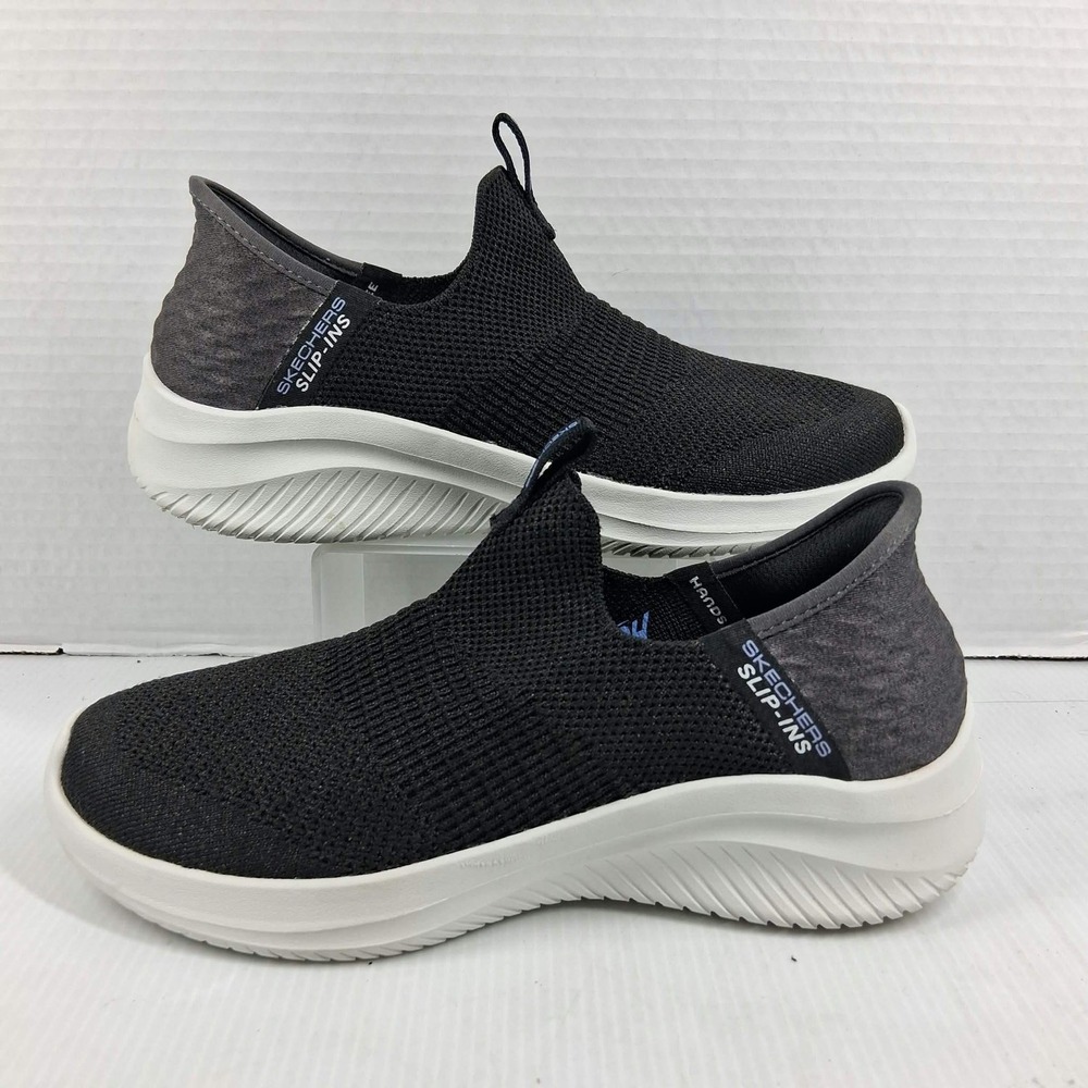 Skechers Slip-ins Ultra Flex 3.0 Smooth Step Black Charcoal 149709 Womens 6